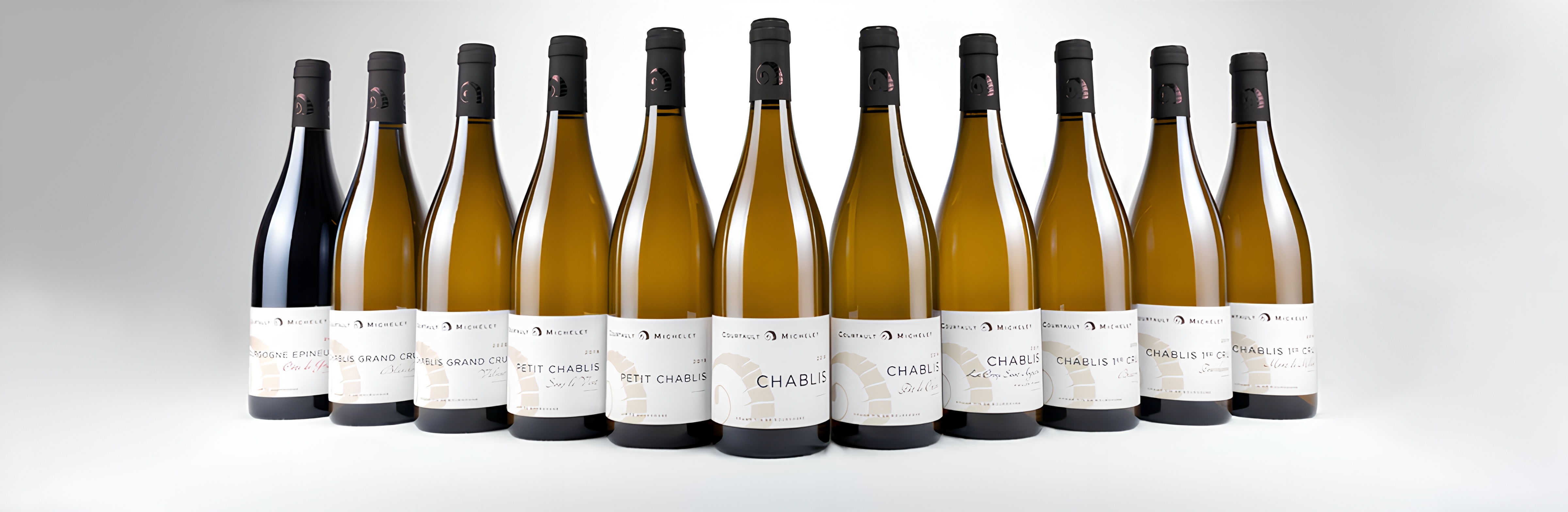 Gamme de bouteilles du Domaine Courtault Michelet